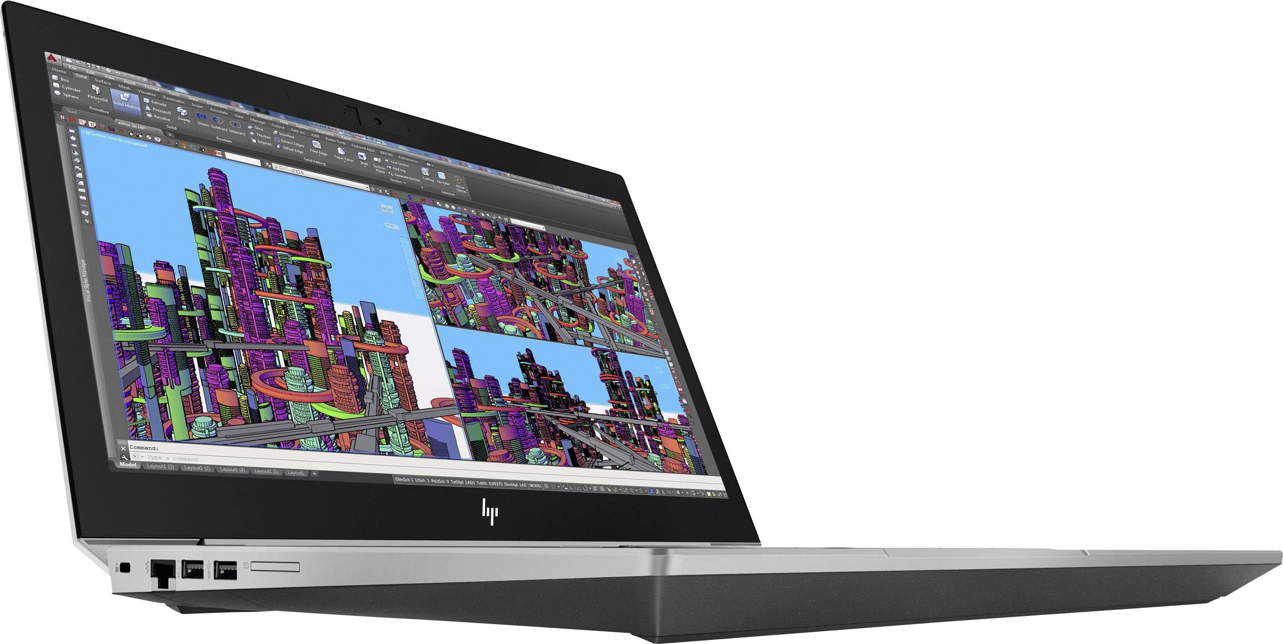 HP Workstation 39.6 cm (15.6 Zoll) Full HD Intel® Core™ i7 8850H 16 GB RAM 512 GB SSD Deutsch, QWERTZ Silber, Schwarz 4QH15EA#ABD