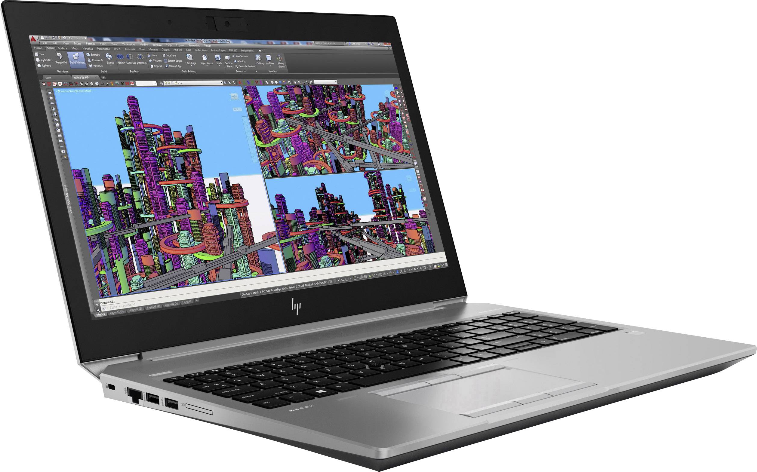 HP Workstation 39.6 cm (15.6 Zoll) Full HD Intel® Core™ i7 8850H 16 GB RAM 512 GB SSD Deutsch, QWERTZ Silber, Schwarz 4QH15EA#ABD