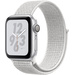 Apple Watch Series 4 Nike+ 40 mm Aluminiumgehäuse Silber Sportarmband Weiß