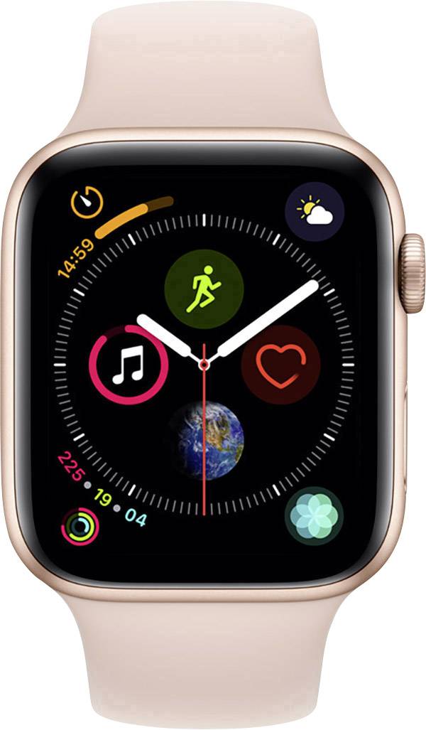 Apple Watch Series 4 GPS 44 mm Aluminiumgehäuse Gold Sport Band Sandrosa