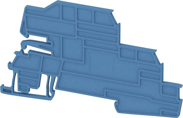 Eine abstrakte blaue Form, ähnlich einem komplizierten geometrischen Muster oder einem architektonischen Grundriss.