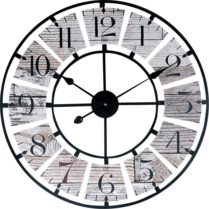 Techno Line WT 1611 Quarz Wanduhr 58 cm x 4 cm Grau