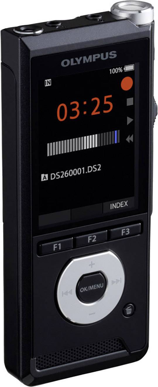 Olympus DS-2600 Digitales Diktiergerät Aufzeichnungsdauer (max.) 56 h Schwarz inkl. 2 GB SD-Karte, inkl. Spracherkennungssoftware, inkl. Tasche
