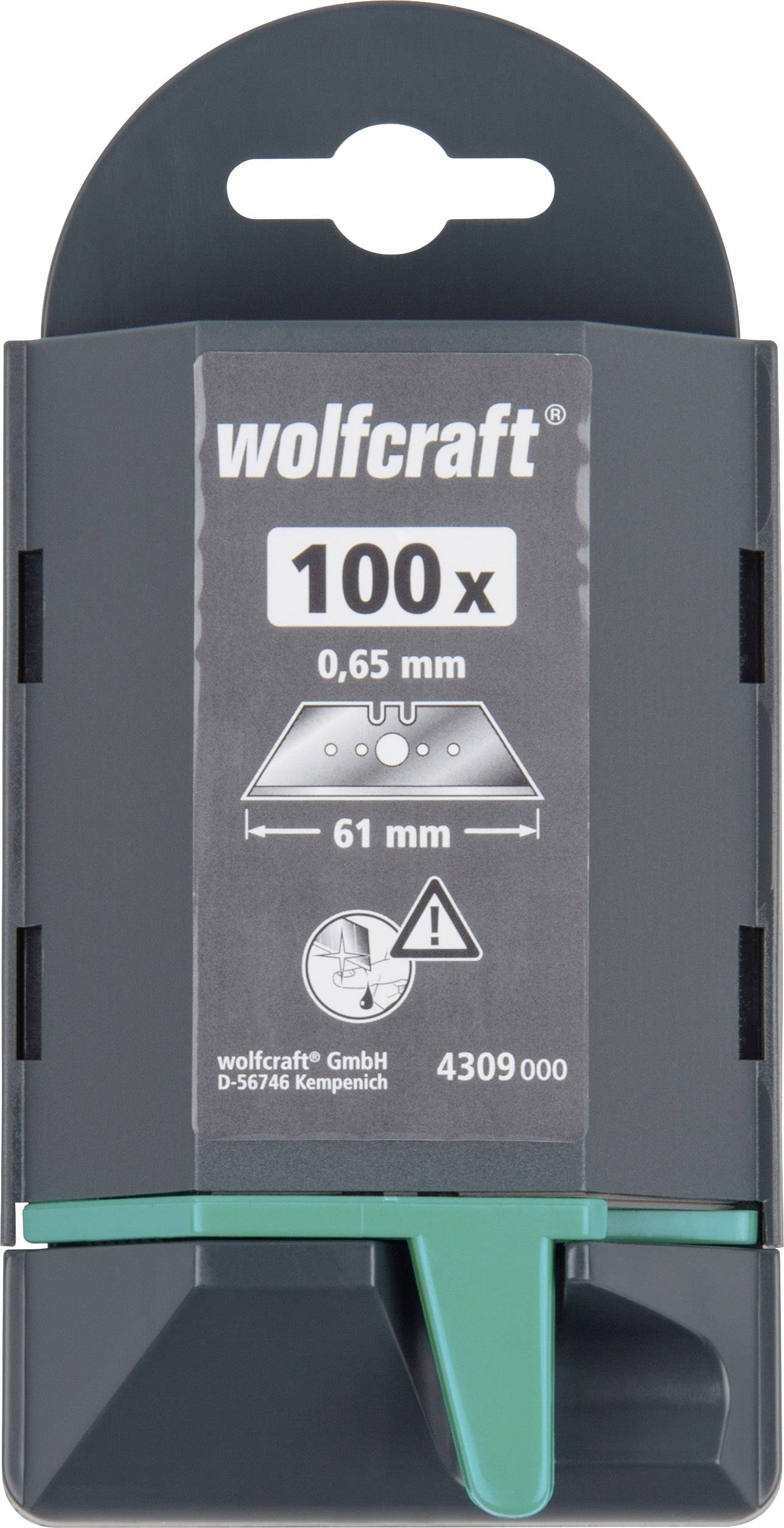 Wolfcraft 4309000 Profi Trapezklingen 0,65x61mm 100St.