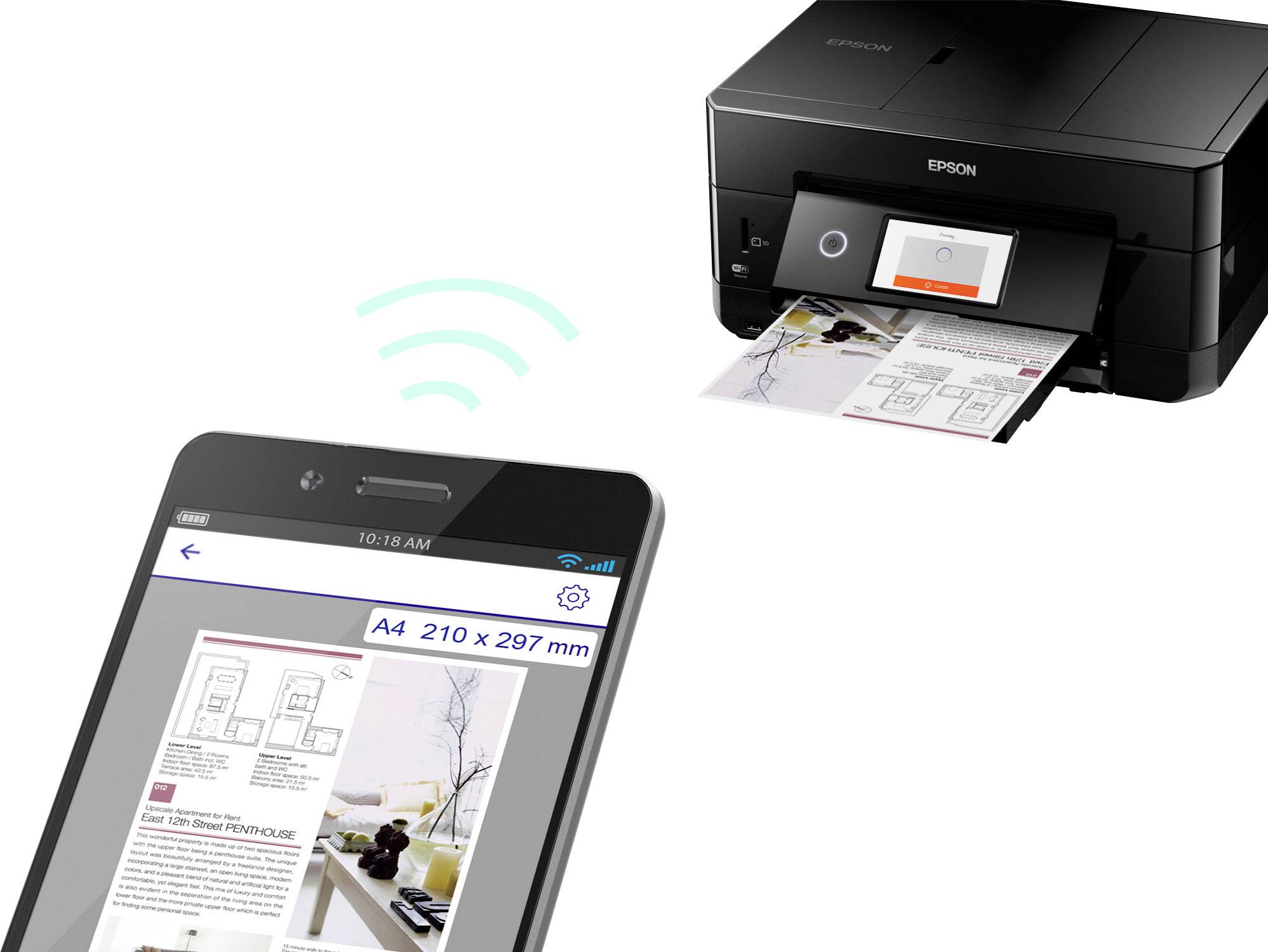 Epson Expression Premium XP-7100 Multifunktionsdrucker Tintenstrahl Farbe A4 Drucker, Scanner, Kopierer LAN, WLAN, Duplex, ADF