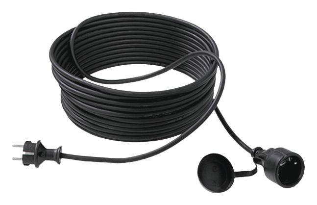 Bachmann 343.179 Strom Verlängerungskabel 16A Schwarz 10.00m H05VV-F 3G 1,5mm²