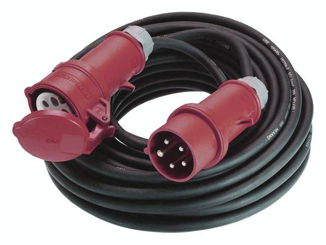 Bachmann 344.174 Strom Verlängerungskabel 16A Schwarz 10.00m H07RN-F 5G 1,5mm²