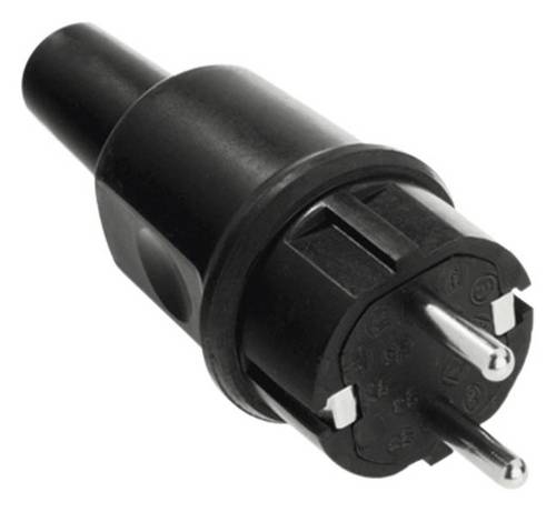 Bachmann 913.173 Schutzkontaktstecker Gummi, Silikon 250 V Schwarz IP44