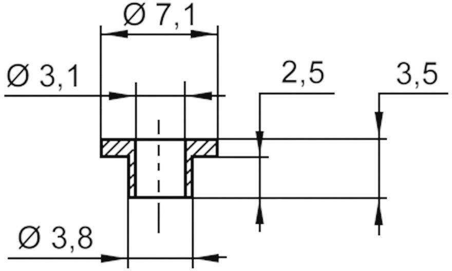 Assmann WSW V5357 Isolierbuchse Außen-Durchmesser: 7.1 mm, 3.8mm Innen-Durchmesser: 3.1mm