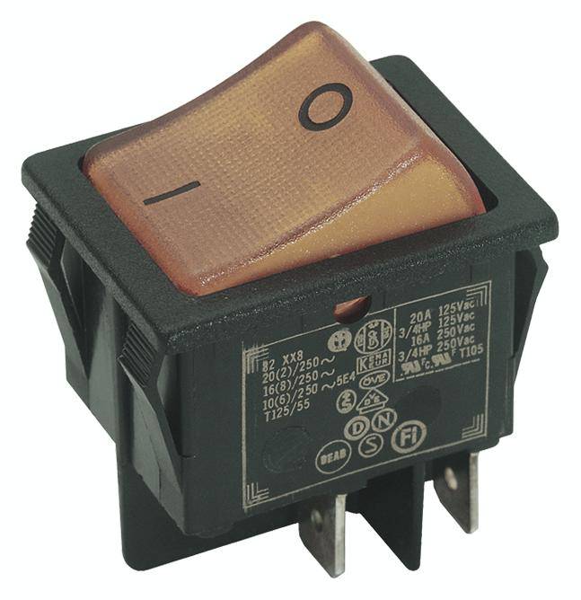 interBär 924.098 Wippschalter 924.098 250 V 16 A 1 x Aus/(Ein) rastend 1 St.