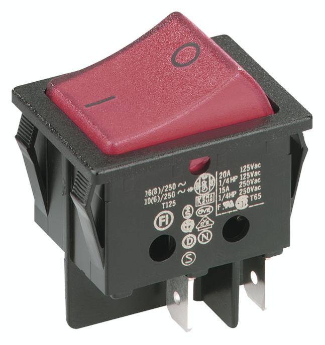 interBär 924.099 Wippschalter 924.099 250 V 16 A 1 x Aus/(Ein) rastend 1 St.