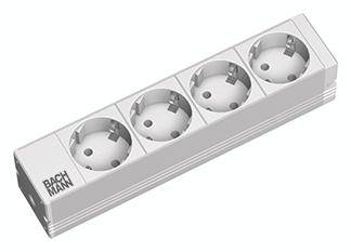 Bachmann 333.0122 10 Zoll Netzwerkschrank-Steckdosenleiste Aluminium