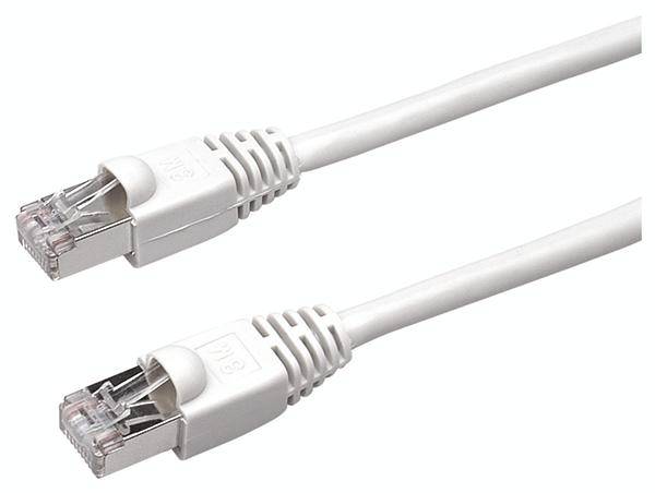 Bachmann RJ45 Patchkabel CAT 6 S/FTP 5.00 m Grau Flammwidrig, mit Rastnasenschutz 1 St.