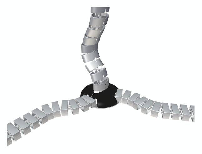 Bachmann Kabelbrücke 930.057 Kunststoff Schwarz, Silber Inhalt: 1St.