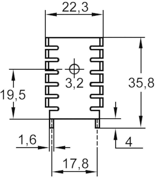 Assmann WSW V5641B-T V5641B-T Transistor-Klammer 21 K/W (L x B x H) 35.8 x 22.3 x 6.4mm TO-220