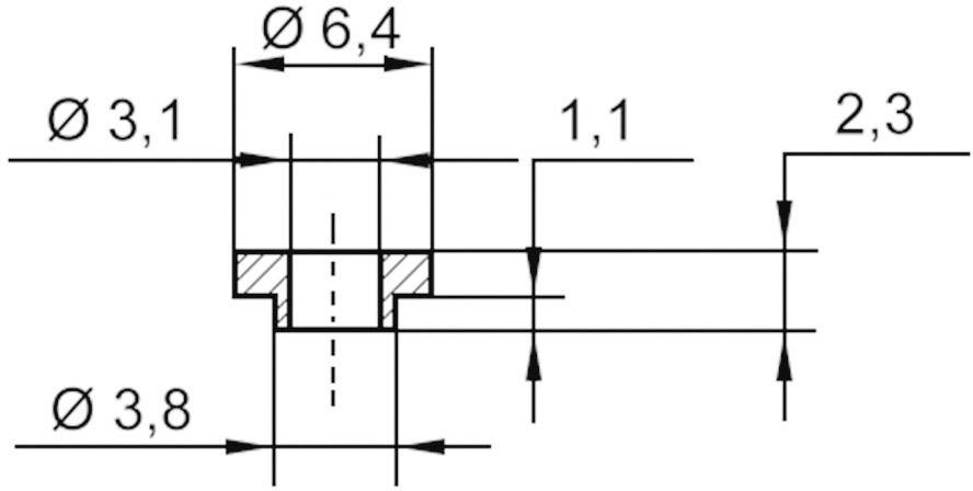 Assmann WSW V5731 Isolierbuchse Außen-Durchmesser: 6.4 mm, 3.8mm Innen-Durchmesser: 3.1mm