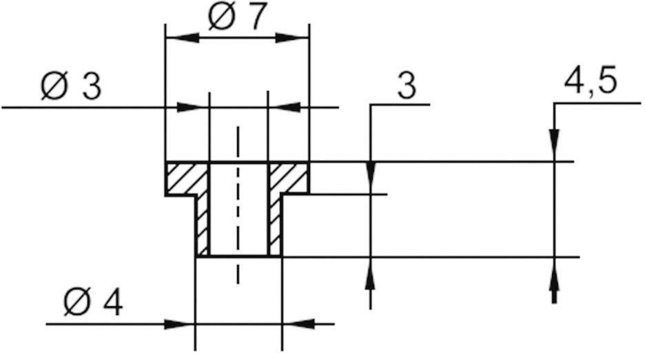 Assmann WSW V5815 Isolierbuchse Außen-Durchmesser: 7 mm, 4 mm Innen-Durchmesser: 3 mm