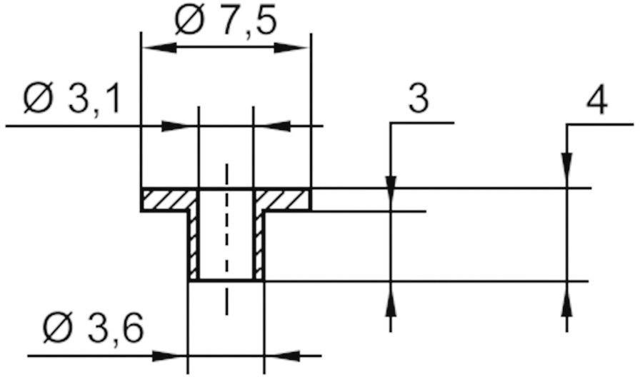 Assmann WSW V5816 Isolierbuchse Außen-Durchmesser: 7.5 mm, 3.6 mm Innen-Durchmesser: 3.1 mm