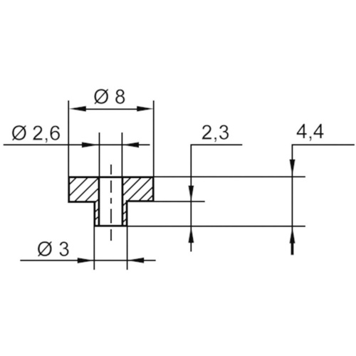 TRU Components TC-V5817-203 Isolierscheibe Außen-Durchmesser: 8 mm, 3mm Innen-Durchmesser: 2.6mm