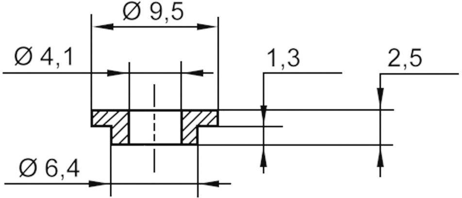 Assmann WSW V5818 Isolierbuchse Außen-Durchmesser: 9.5 mm, 6.4 mm Innen-Durchmesser: 4.1 mm