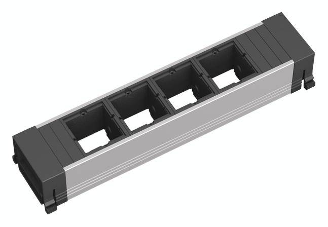 Bachmann 909.000 Steckdosenleiste Aluminium, Schwarz 1 St.