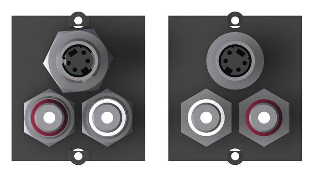 Bachmann - Modulares Faceplate-Snap-In - RCA X 2, Mini-DIN 4-polig