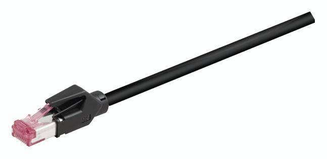 Bachmann 918.034 RJ45 Patchkabel CAT 6a S/FTP 5.00 m Schwarz Flammwidrig, mit Rastnasenschutz 1 St.