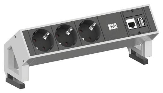 Bachmann 902.301 Steckdosenleiste ohne Schalter Weiß Schutzkontakt