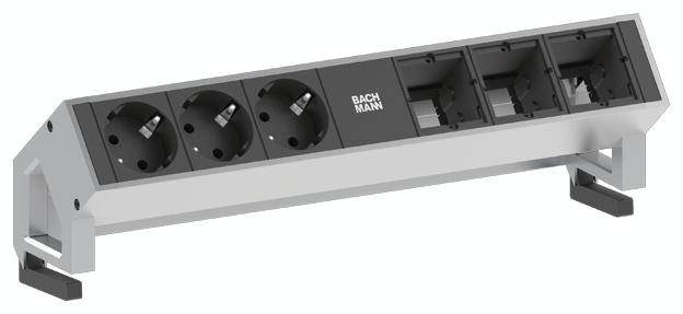 Bachmann 902.202 Steckdosenleiste ohne Schalter Weiß Schutzkontakt