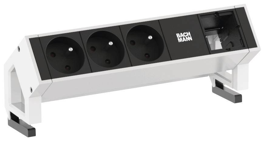 Bachmann 902.204 Steckdosenleiste ohne Schalter Weiß FR-Stecker