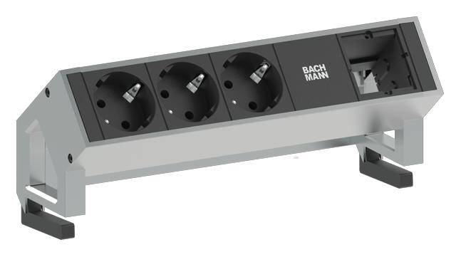 Bachmann 902.403 Steckdosenleiste ohne Schalter Weiß Schutzkontakt