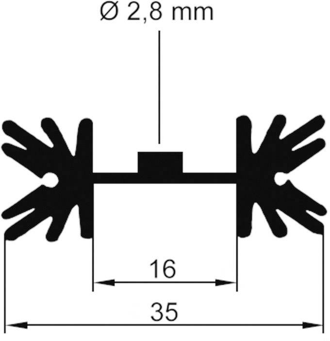 Assmann WSW V7477XC V7477XC Strangkühlkörper 11 K/W (L x B x H) 38.1 x 35 x 12.7mm TO-220, TOP-3, SOT-32