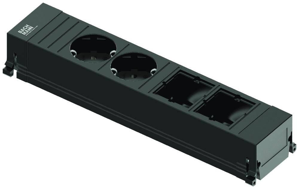 Bachmann 916.0601 Steckdosenleiste ohne Schalter Weiß Schutzkontakt