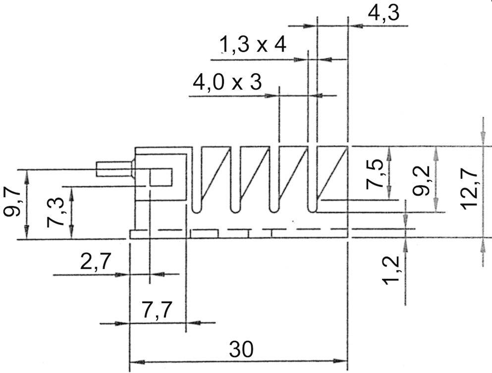 TRU COMPONENTS 1586616 TC-V8502A-203 Kühlkörper 20 K/W (L x B x H) 30 x 25.4 x 12.7 mm TO-220