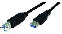 Bachmann USB-Kabel USB 3.2 Gen1 USB-A Stecker, USB-B Stecker 1.00 m Schwarz