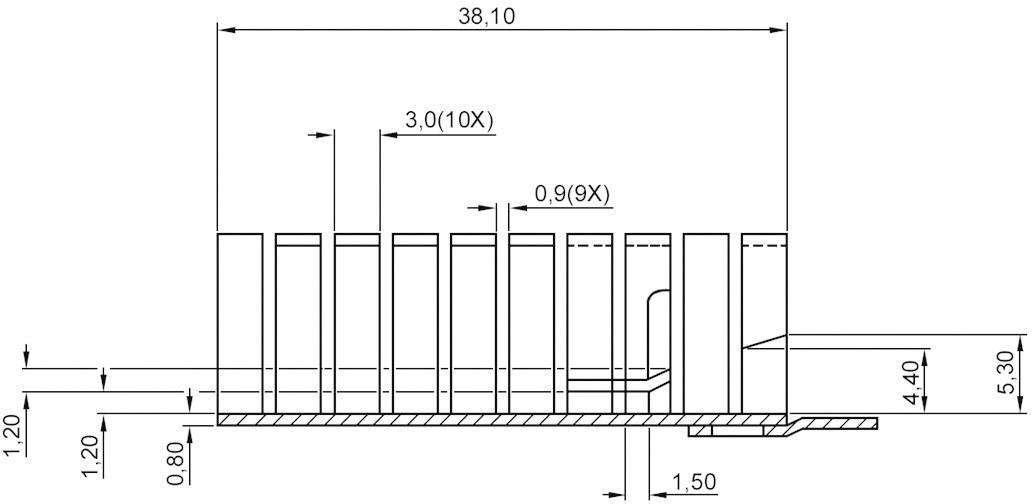 TRU Components 1586620 TC-V8508D-203 Kühlkörper 16 K/W (L x B x H) 38.1 x 12.8 x 12.7mm TO-220