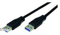 Bachmann USB-Kabel USB 3.2 Gen1 USB-A Stecker, USB-A Stecker 1.00 m Schwarz