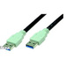 Bachmann USB-Kabel USB 3.2 Gen1 (USB 3.0 / USB 3.1 Gen1) USB-A Stecker, USB-A Stecker 1.00 m Schwar