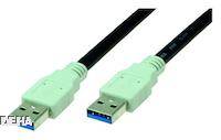 Bachmann USB-Kabel USB 3.2 Gen1 USB-A Stecker, USB-A Stecker 3.00 m Schwarz, Grau 918.177