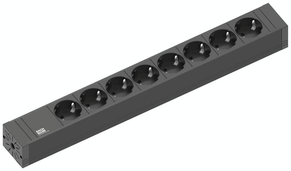 Bachmann 420.0019 Steckdosenleiste Schwarz Schutzkontakt 1St.