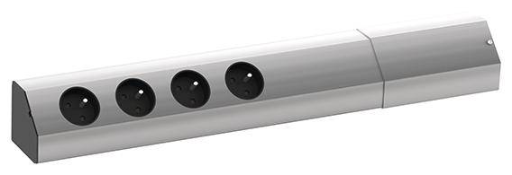 Bachmann 923.010 Steckdosenleiste Edelstahl Schutzkontakt 1 St.