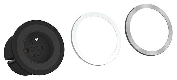 Bachmann 926.002 Unterputz-Steckdose IP20 Schwarz