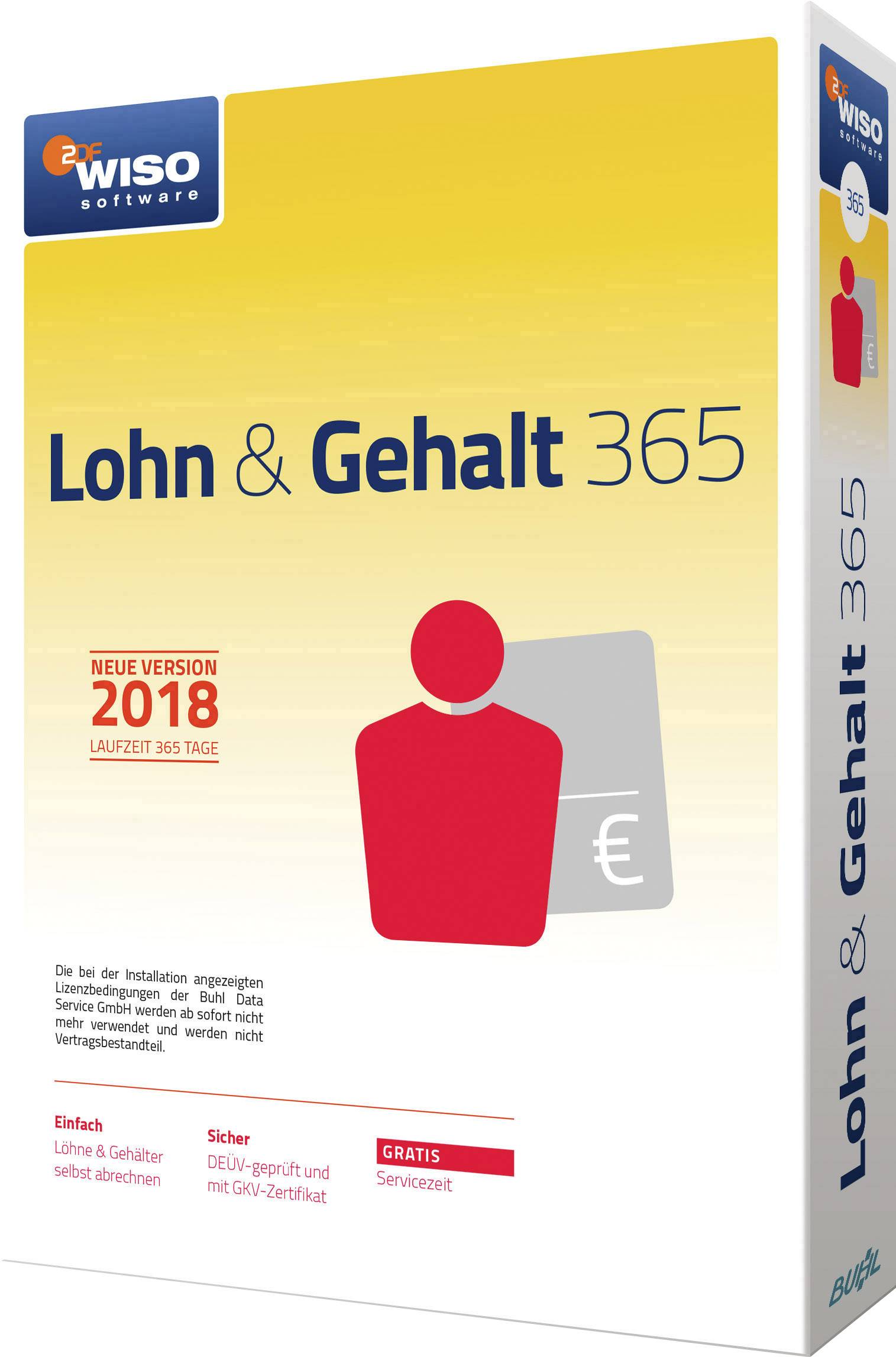 WISO Lohn & Gehalt 365 2019 Vollversion, 1 Lizenz Windows Finanz-Software