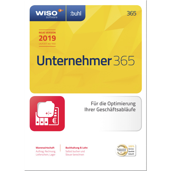 WISO Unternehmer 365 2019 Vollversion, 1 Lizenz Windows Finanz-Software