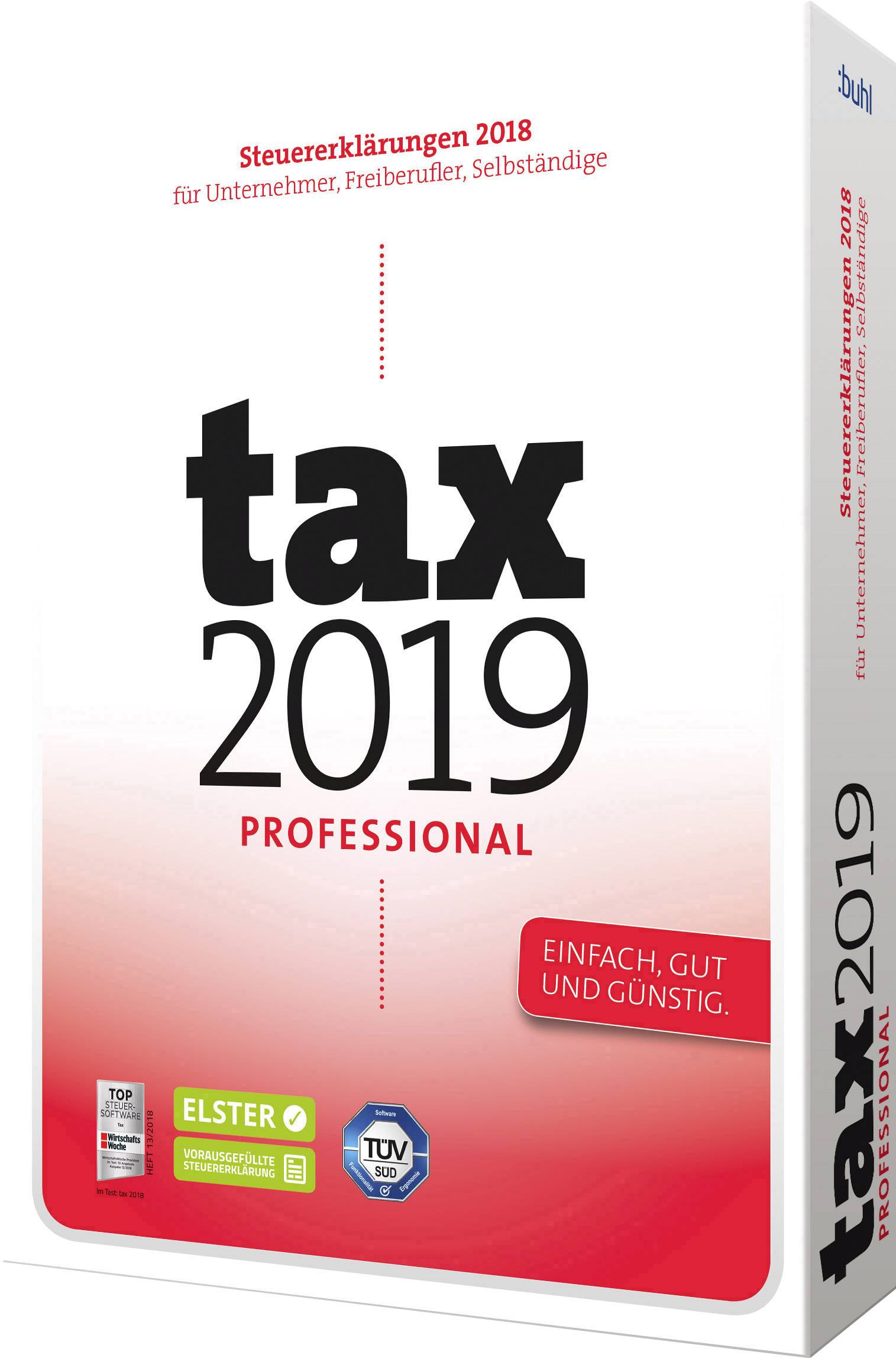 WISO tax 2019 Professional Vollversion, 1 Lizenz Windows Steuer-Software