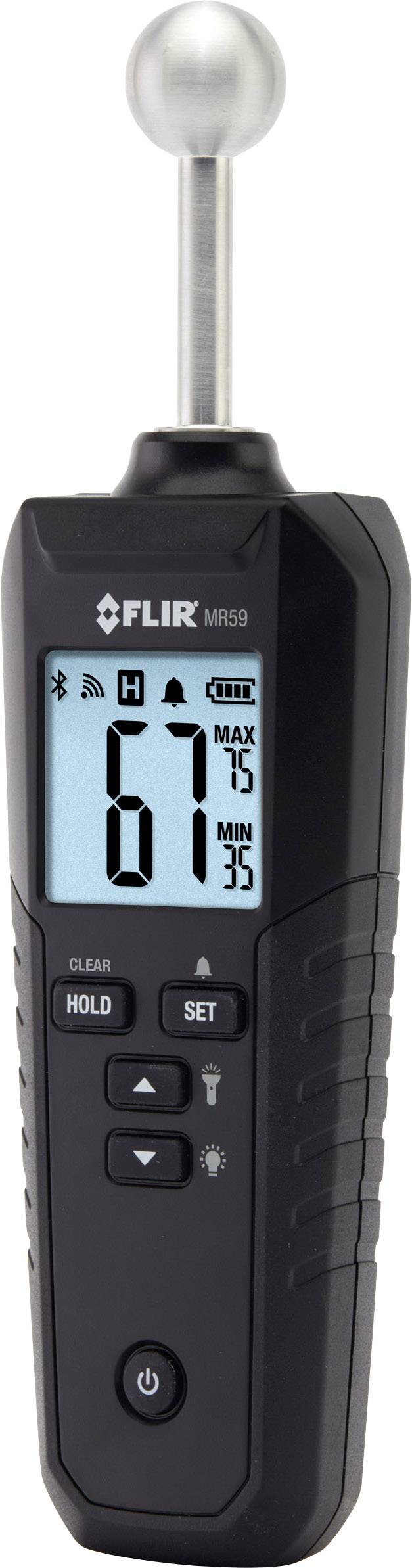 FLIR MR59 Materialfeuchtemessgerät Messbereich Baufeuchtigkeit (Bereich) 0 bis 100% Messbereich Holzfeuchtigkeit (Bereich) 0 bis