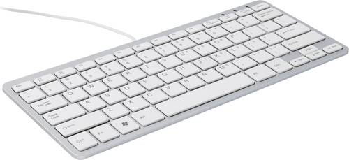 R-GO Tools Compact USB Tastatur Belgisch, AZERTY Schwarz Ergonomisch