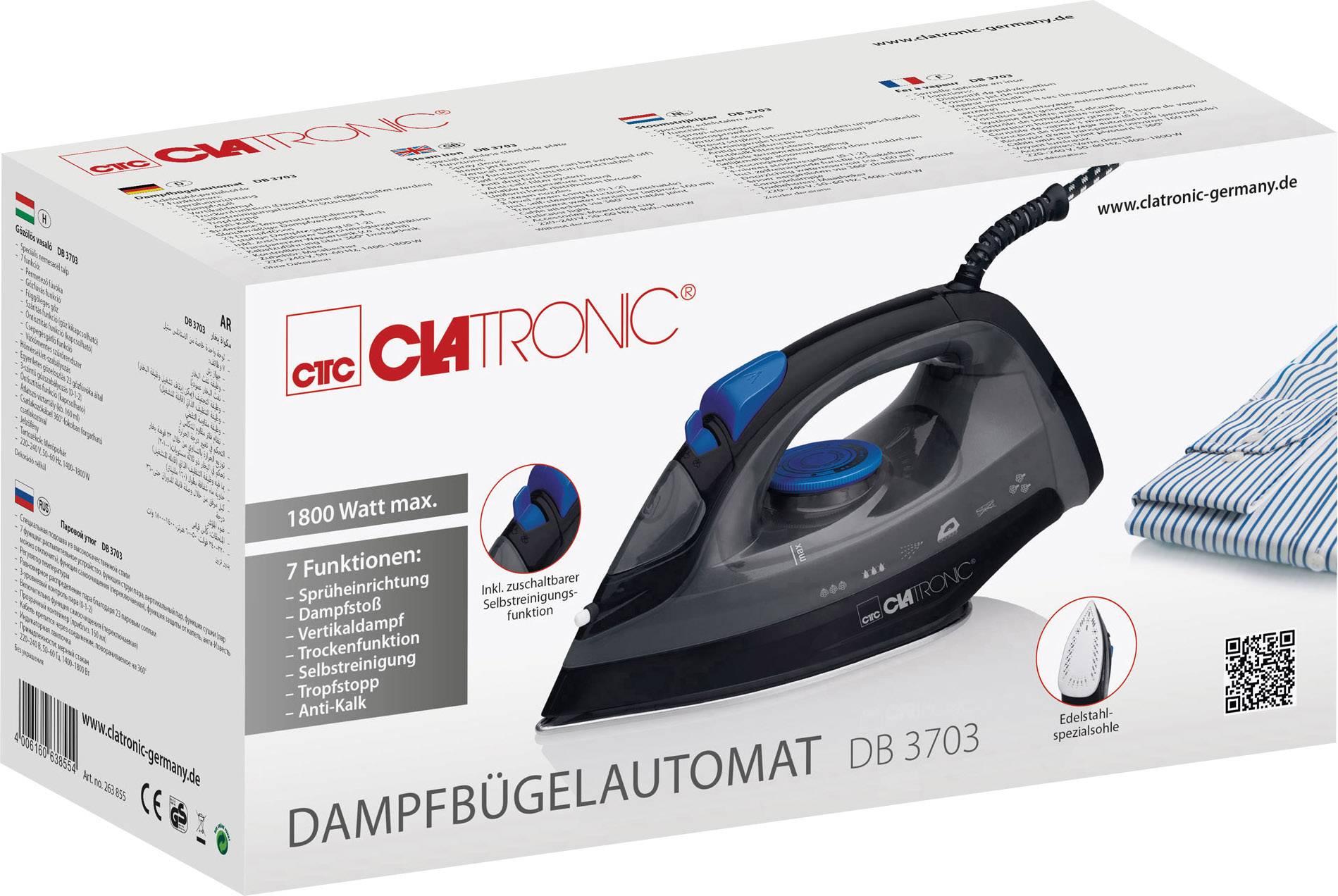 CLATRONIC DB 3703 Dampfbügeleisen