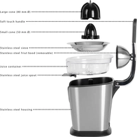Profi Cook Zitruspresse PC-ZP 1154 160W Edelstahl, Schwarz Profi Cook Zitruspresse PC-ZP 1154 160W Edelstahl, Schwarz