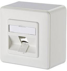 Metz Connect Netzwerkdose Aufputz Unbestückt 1 Port Reinweiß